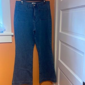 Women LC Lauren Conrad High Rise Wide Leg Jeans Size 16